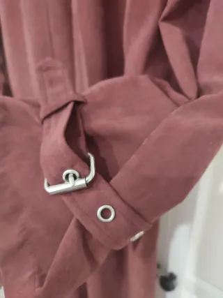 Abrigo largo burdeos