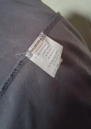 T-shirt donna manica lunga grigia con stampa