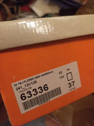 Cuñas Altísimas Beige y Naranja Talla 37