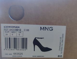 Zapatos tacón alto satén rosa de Mango