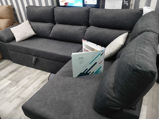 Sofá Rinconera Gris Tela