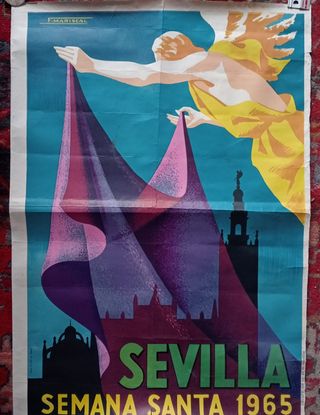 Cartel Antiguo Sevilla Semana Santa 1965 Mariscal