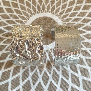 Pulseras acero inoxidable con textura