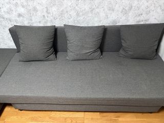 Ambos Sofás Cama Gris 3 Plazas + Almacenaje