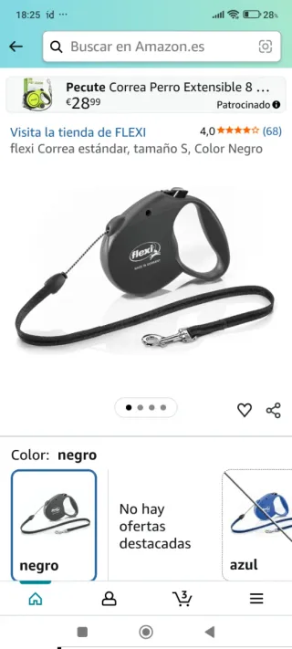 Correa retráctil para perro Flexi - 5m