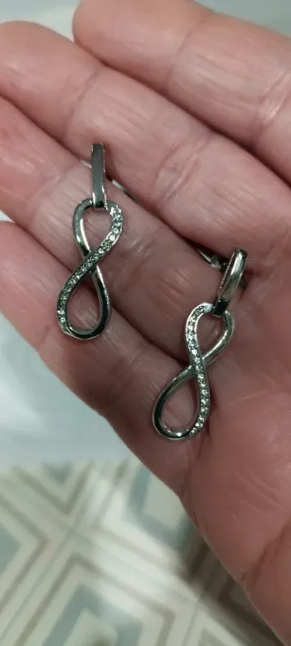 Pendientes Plata Infinito con Circonitas