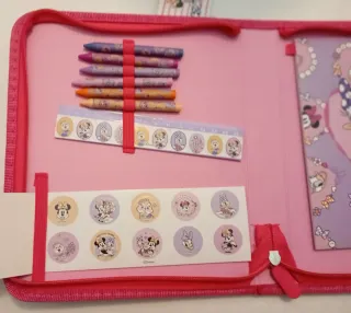 Astuccio Minnie Mouse Rosa con Fiocco Glitter