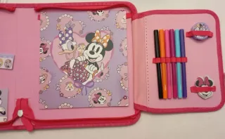 Astuccio Minnie Mouse Rosa con Fiocco Glitter