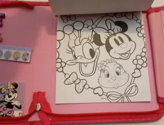 Astuccio Minnie Mouse Rosa con Fiocco Glitter