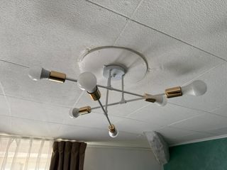 2 Lampadari oro e bianco