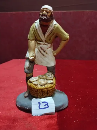 Figura Belén Panadero Cesta Pan