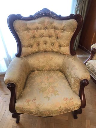 Conjunto Tresillo Isabelino Tapizado