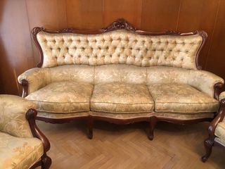 Conjunto Tresillo Isabelino Tapizado