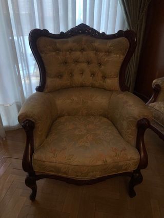 Conjunto Tresillo Isabelino Tapizado