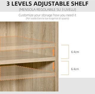 Armario Multiusos para Impresora, Con 2 Cajones, Estantes Abiertos Regulables para Casa, Oficina, Sala de Estar, Roble