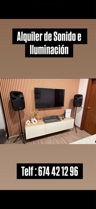 Alquiler Equipo Sonido, Luces y Altavoces