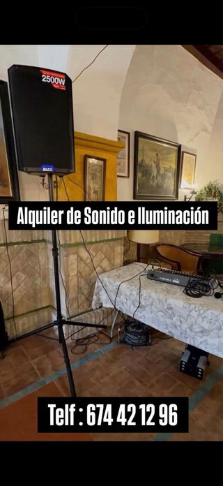 Alquiler Equipo Sonido, Luces y Altavoces