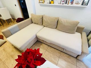 Sofá Chaise Longue Friheten Ikea Beige