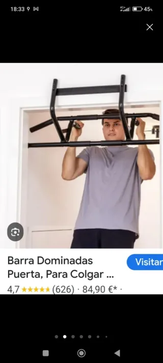 Barra de dominadas negra