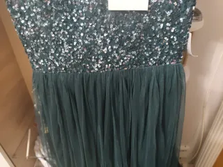Vestido de fiesta lentejuelas verde