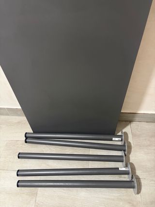 Mesa Ikea 2m x 60cm Gris + 5 Patas regulables