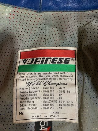 Mono Dainese 2 piezas T54 Años 90