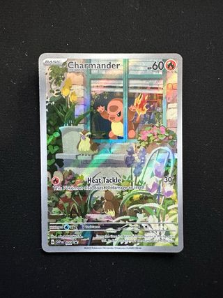 Carta Pokémon Bulbasaur, charmander y squirtle