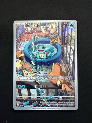 Carta Pokémon Bulbasaur, charmander y squirtle