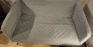 Sofá IKEA gris tela casi nuevo