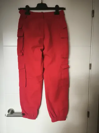 Pantalón Cargo Rojo, Talla XS