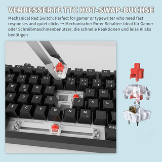 Teclado Mecánico Ajazz AK820 Negro/Rojo