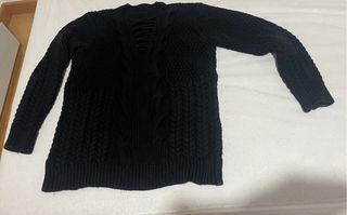 Jersey negro trenzado talla S