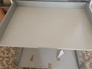 Mueble de cocina diseño, blanco, cristal, cajones