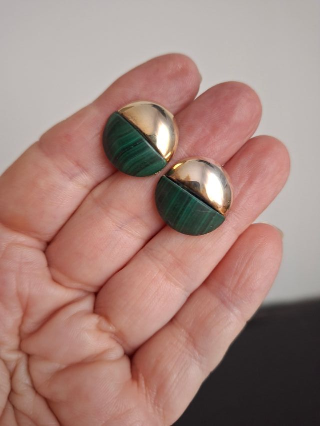 Gemelos Plata Dorada y Malaquita