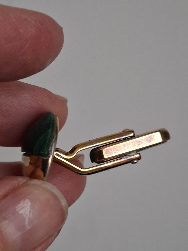 Gemelos Plata Dorada y Malaquita