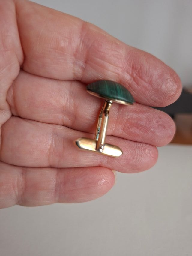 Gemelos Plata Dorada y Malaquita