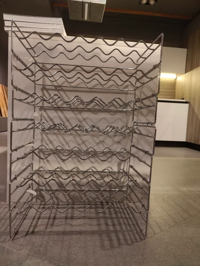 Botellero modular 35 botellas metal plateado