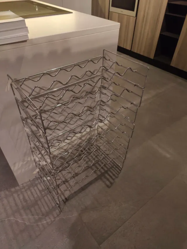 Botellero modular 35 botellas metal plateado