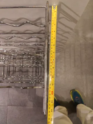 Botellero modular 35 botellas metal plateado