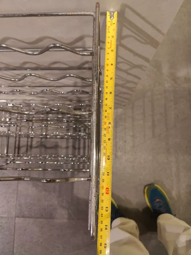 Botellero modular 35 botellas metal plateado