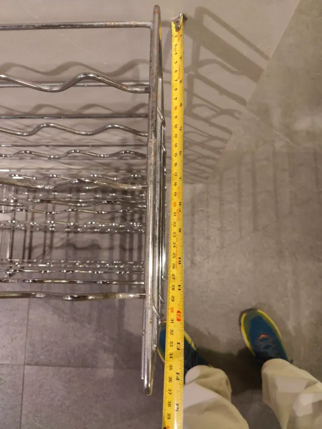 Botellero modular 35 botellas metal plateado