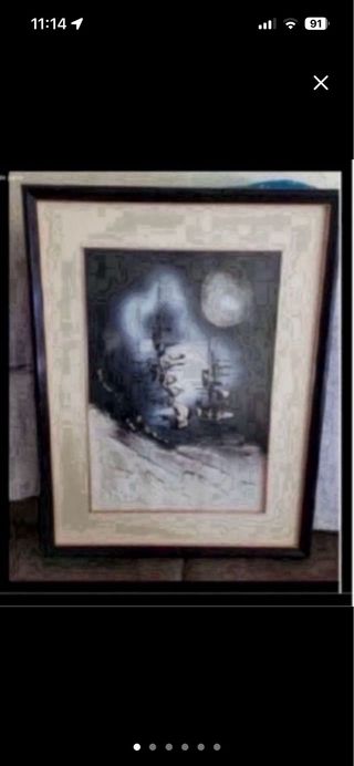 Cuadro relieve blanco y negro