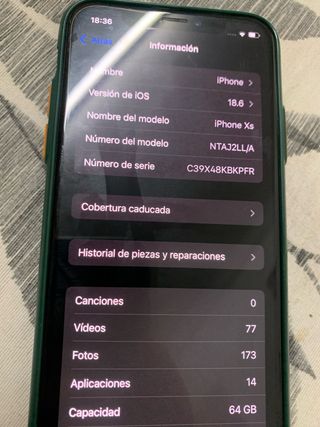iPhone XS 64GB Negro/Dorado