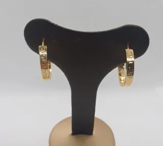 Pendientes Aro Greca Versace Chapado Oro 18k