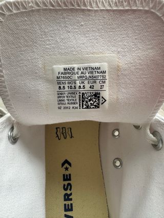 Zapatillas Converse All Star Blancas Mujer/Hombre