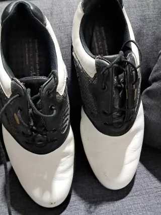 Zapatos de golf Etonic blancos y marrones