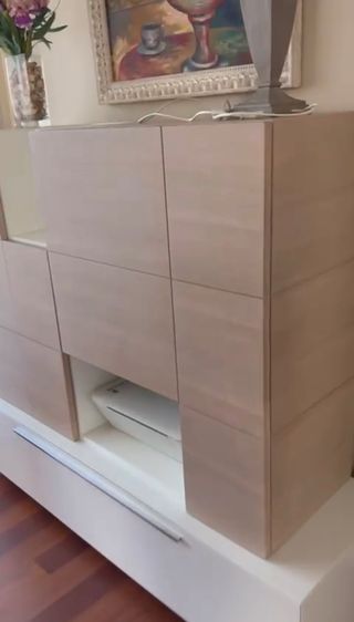 Mueble TV Banak modular blanco y marrón