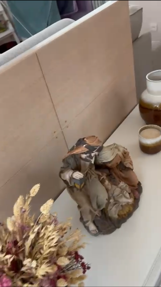 Mueble TV Banak modular blanco y marrón