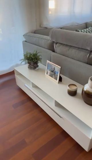Mueble TV Banak modular blanco y marrón