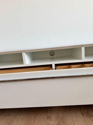 Mueble TV Banak modular blanco y marrón